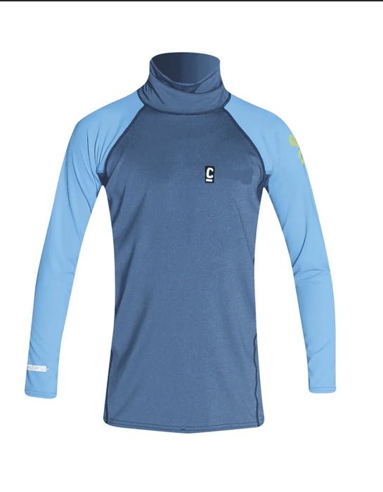 C-Skins Junior Children's Rash Vest X LS UV50 long sleeve blue surf top