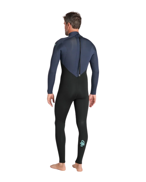 C-Skins NuWave Legend 3/2mm Back Zip Wetsuit Black- Bluestone-Petrol