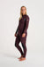 C-Skins Nuwave Solace 3/2mm women's back zip burgundy wetsuit with black knee panels