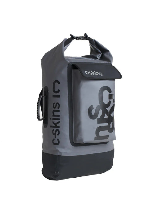 C-Skins Storm Chaser 60L grey waterproof dry bag for watersports with front pocket