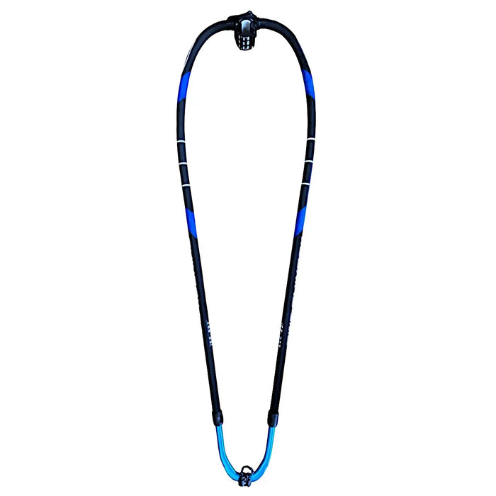 Chinook windsurfing boom with black and blue accents, carbon grip, isolated on white