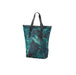 Tote bag with green leaf pattern on a white background