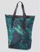 Dakine Packable Tote Pack 18L Night Tropical, large tote bag with green leaf pattern
