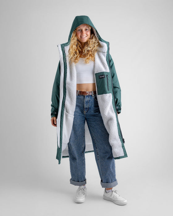 Dryrobe Advance Dark Green Grey changing robe front view