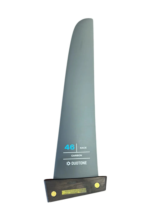Duotone carbon race windsurfing fin 46cm with Tuttle box, sleek grey design