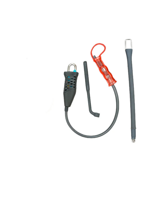 Duotone chicken loop quick release set for kitesurfing bar, black and red components