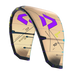 Duotone Dice 10m kite in beige with purple accents, freestyle and wave kitesurfing equipment