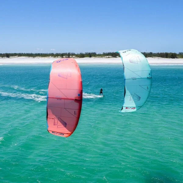 Duotone Evo 2025 kitesurfing kite, coral colourway