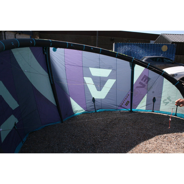 Used Duotone Evo SLS 2024 12m kite inflated and holding shape
