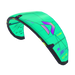 Duotone Evo SLS turquoise kitesurfing kite with purple accents, size 10m