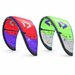 Duotone Evo SLS 2027 colour comparison – Red/Purple C10 and Light Lime/Gray C09 kites