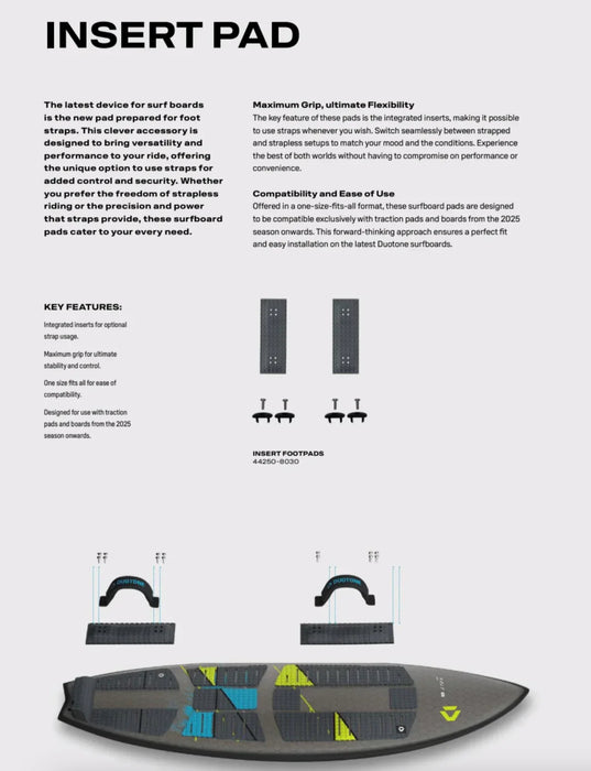 Duotone Traction Pad Footstrap surf board 2025 onwards