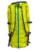 Duotone kitesurfing kite bag XL in bright yellow with blue zip, straps, and logo