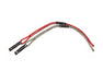 Duotone kitesurfing spare pigtails, one red and one grey, pair of 25cm kite lines