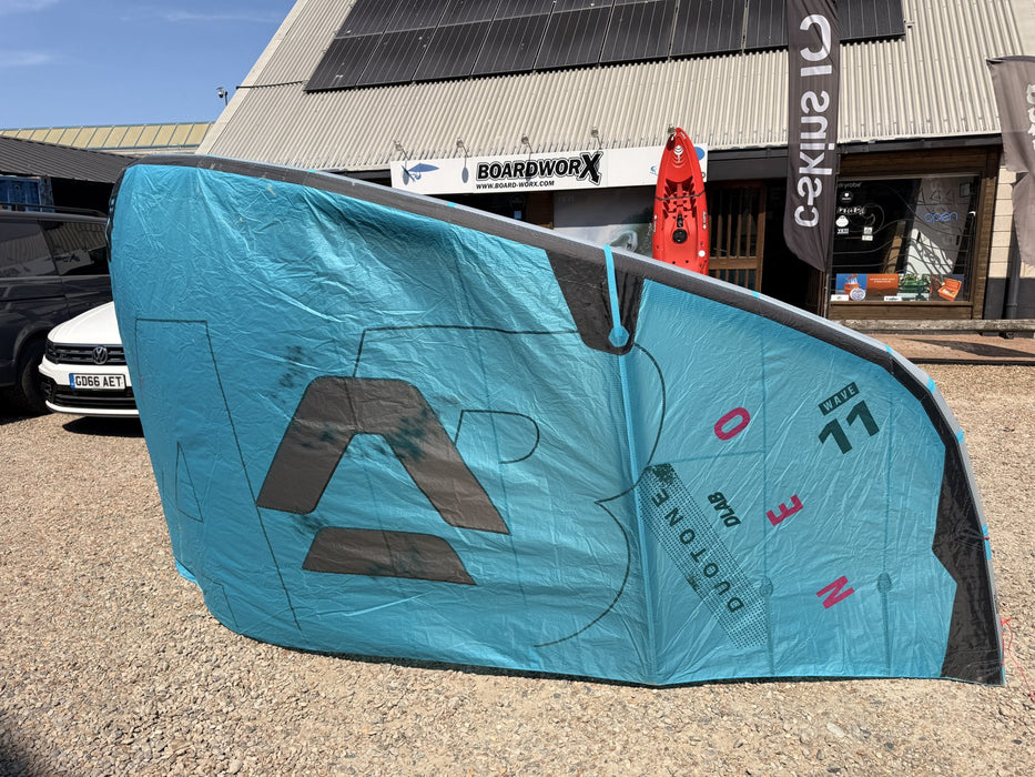 Duotone Neo D/LAB 11m kite canopy with grey A logo and D/LAB branding