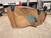 Duotone Rebel SLS 9m tan canopy with teal Duotone A logo