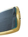 Duotone kite foil board with textured black deck, yellow and blue edge detail