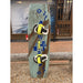 Duotone Spike Concept Blue 153cm kiteboard deck with yellow Vario bindings fitted