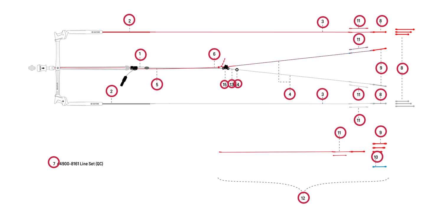 Duotone strong middle line Kitesurfing trust bar 2015-2022 - Boardworx