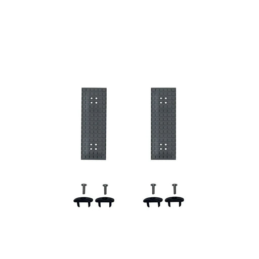 Duotone black traction pad and footstrap set with screws for surfboard