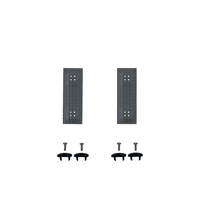 Duotone black traction pad and footstrap set with screws for surfboard