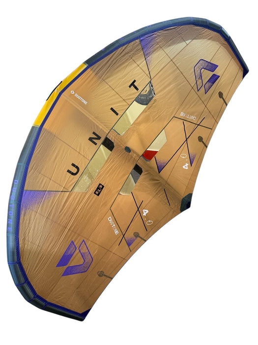 Duotone Unit SLS wing foil in maroon sand color with visible logos and 4.0 size marking