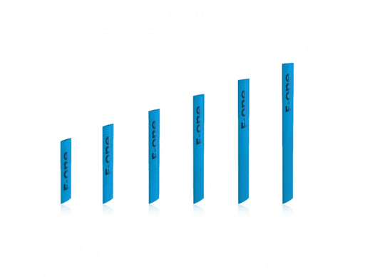 F-One Alu Foil Mast blue hydrofoil masts in multiple sizes side by side on white background
