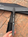 F-one Sk8 V2 850 Titan connection bar showing 3x M6-32mm screw specification, serial number SK8V2 850-2504002 and Carving is (still) not a crime inscription