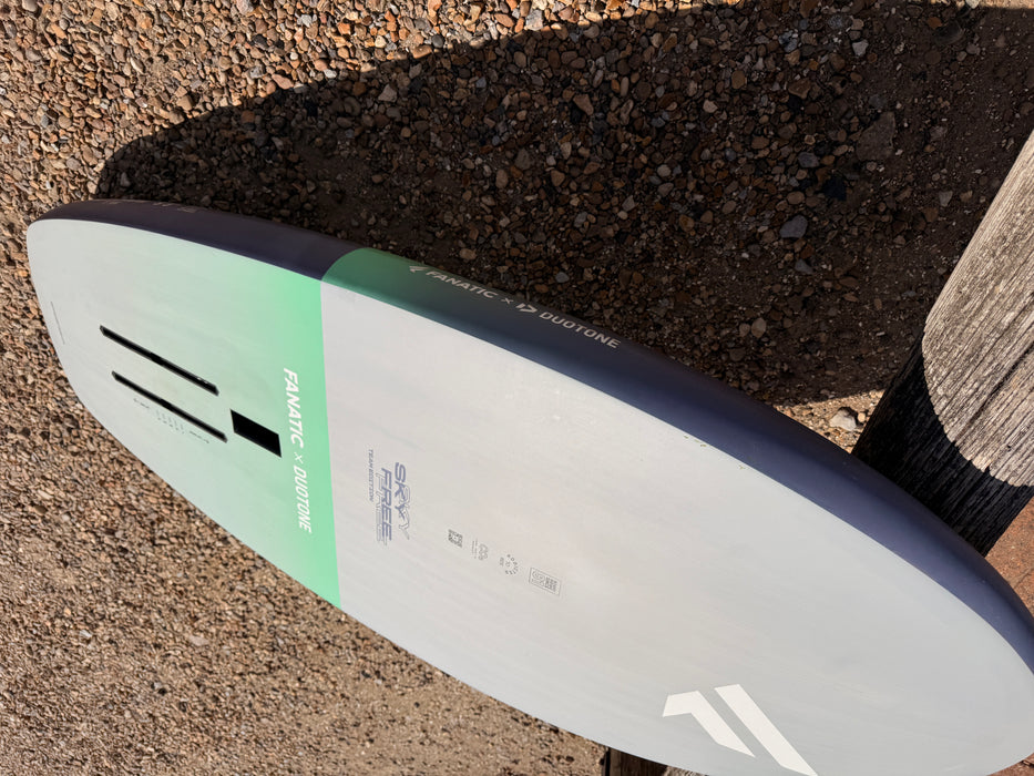 Fanatic x Duotone Sky Free 5'3 wing foil board, bottom and rail