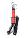 FBC parawing leash for wing foiling, grey and red with swivel clip and padded cuff