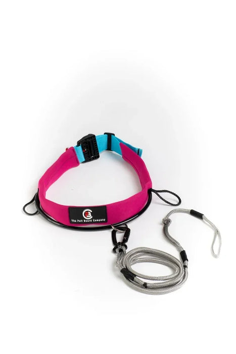 The Foil Board Company pink and blue wing waist leash for wing foiling water sports