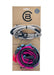 Foil Board Company wing waist leash in grey and pink with Dynema branding on packaging