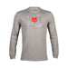 Fox Racing gray long-sleeve surf shirt with red fox logo