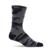 Fox camo crew sock in black and grey camouflage pattern, surf clothing accessory
