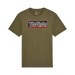 Fox Racing olive green premium tee with logo patch, surf and watersports clothing