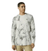 Fox Karrera long sleeve tee in light grey with marble pattern, worn by male model