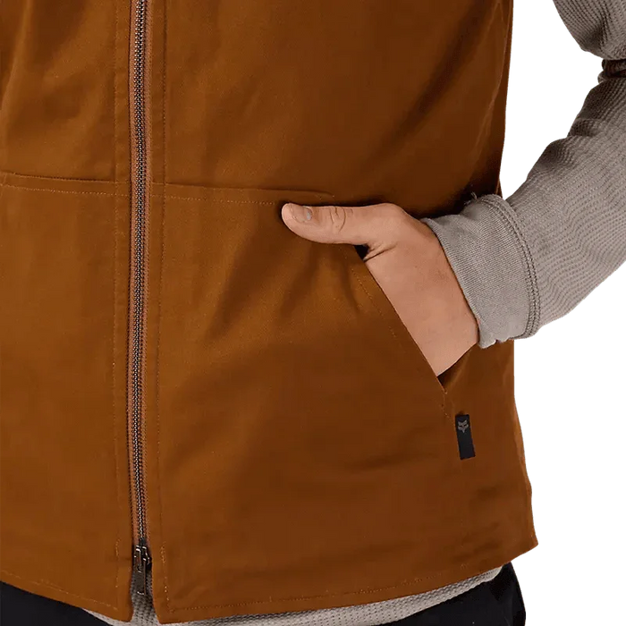 Fox Source Sherpa Vest Nutmeg Brown - Boardworx
