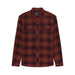 Fox Survivalist Core Flannel Long Sleeve Shirt 2026 in Amber Scarlet, front view
