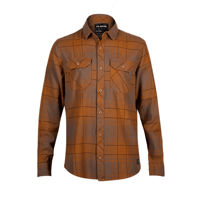 Fox Traildust Flannel Shirt Nutmeg Brown - Boardworx