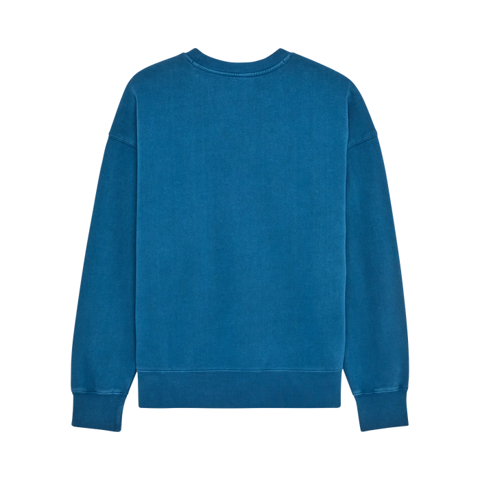 Fox Wordmark Oversized Crew Pullover Twilight Blue