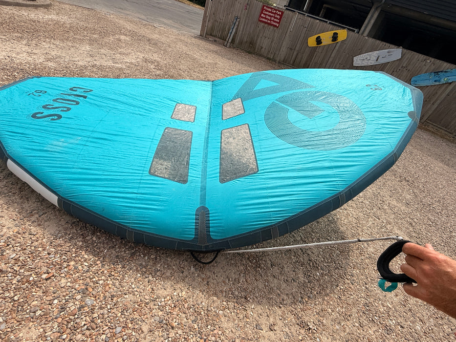 Used GA Wings Cross 6.2 2023 wingfoil wing — rear canopy view showing clear windows and overall shape