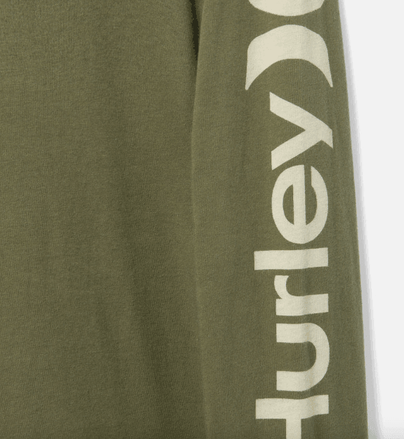 Hurley Everyday One And Only Icon Long Sleeve Tee Olive - Boardworx
