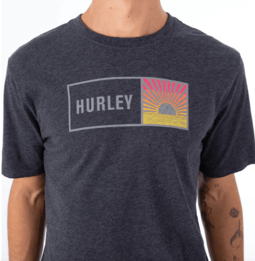 Hurley Everyday Sunbox Tee Heather Black - Boardworx