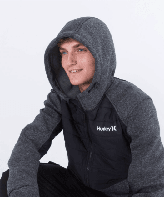 Hurley Monitor Mixed Media Hybrid Jacket Black - Boardworx