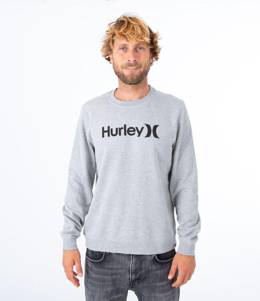 Hurley One and Only Solid Crew Sweatshirt Dark Grey Heather - Boardworx