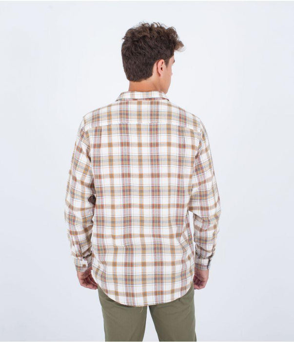 Hurley Portland Organic Flannel Shirt Maple Cream - Boardworx