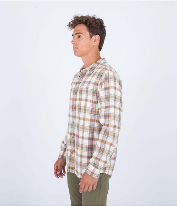 Hurley Portland Organic Flannel Shirt Maple Cream - Boardworx