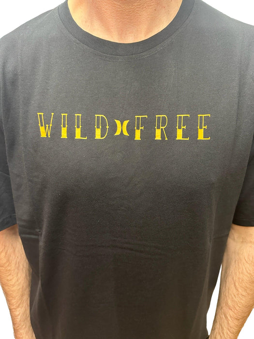 Hurley Toledo Mens Tee Black Wild Free - Boardworx