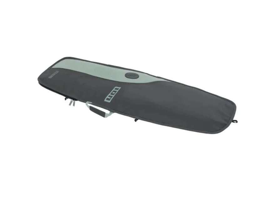 ION Core twin tip kiteboard bag in black and grey with carry handle, kiteboarding gear