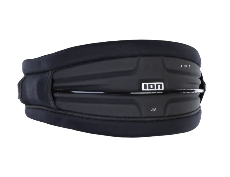 ION Arc black wing waist harness for watersports, padded and ergonomic design